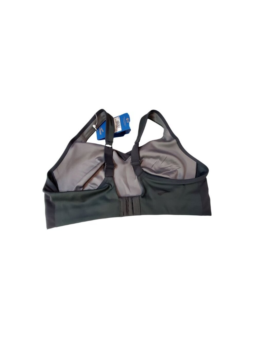 Brooks Womens Grey & Black Adjustable Sports Bra Moisture-Wicking Size 36DD - Picture 7 of 16